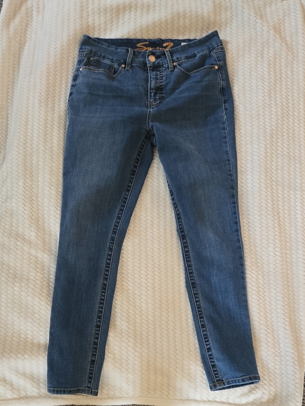Seven7 Women's Medium Blue Skinny Jeans
